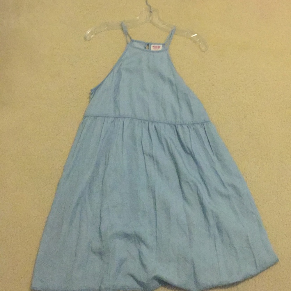chambray baby doll dress