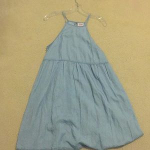 chambray baby doll dress