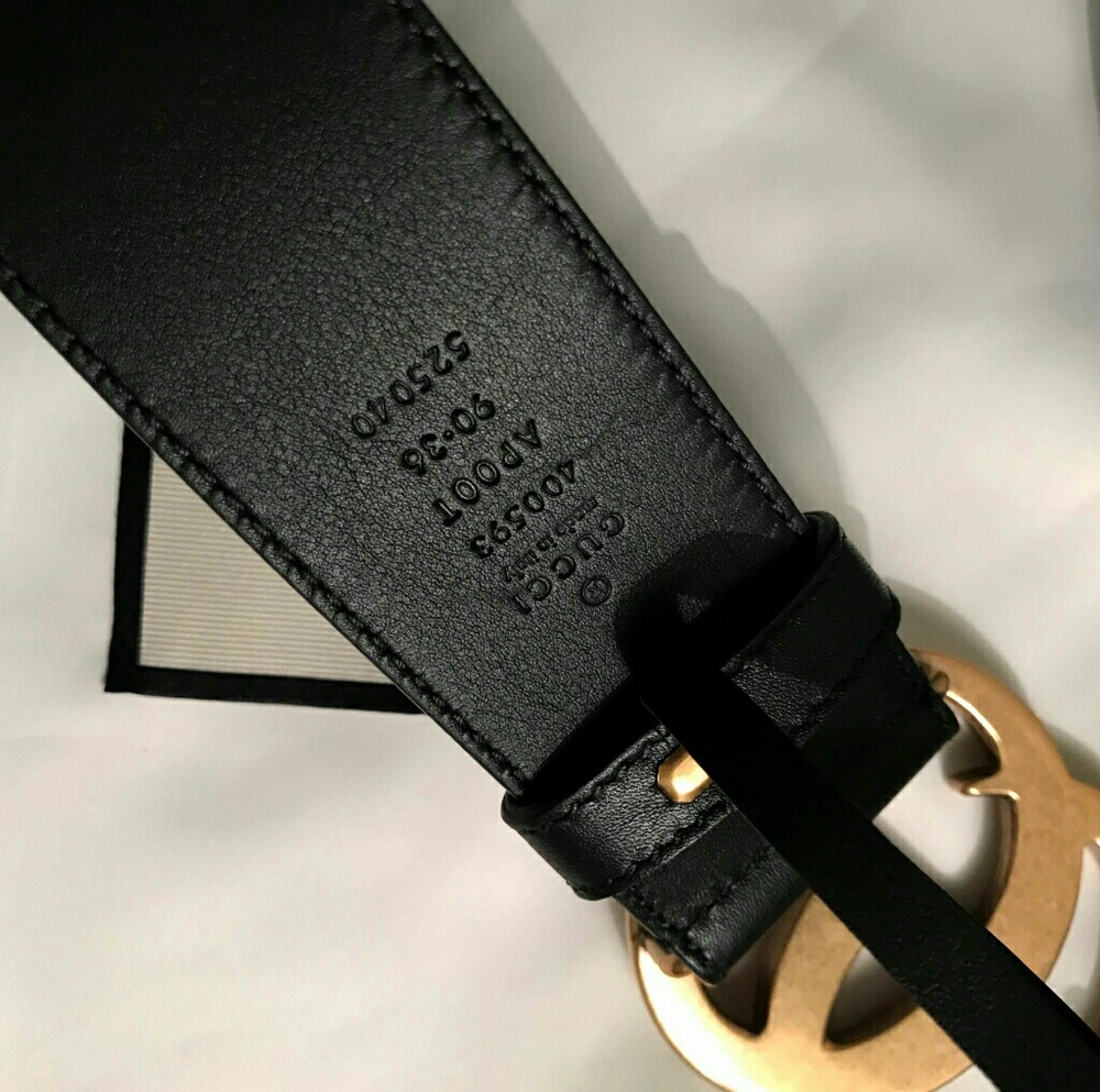 Double G black gucci belt - Picture 1 of 3