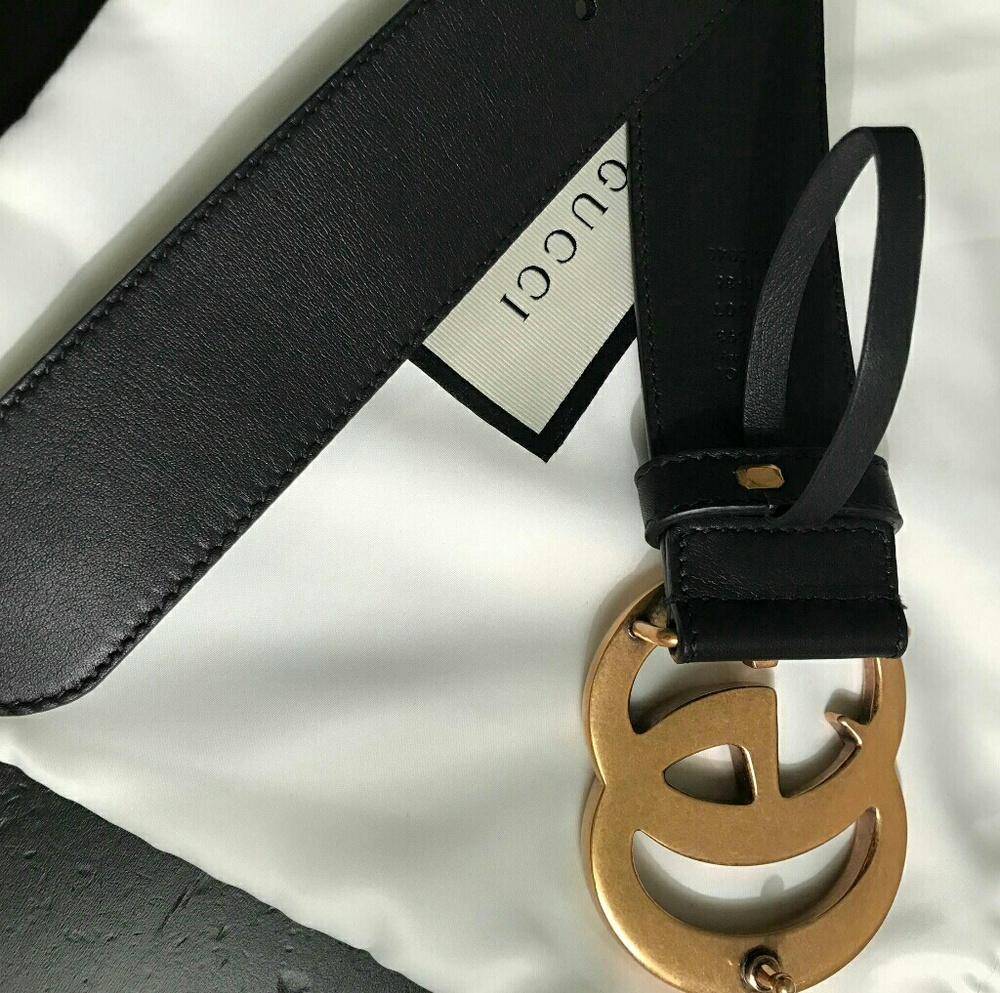 Double G black gucci belt - Picture 2 of 3