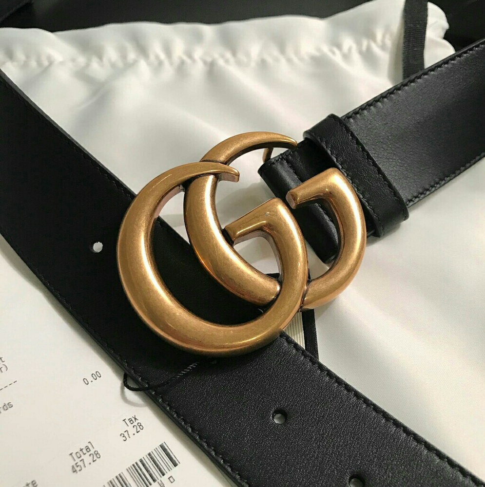 Double G black gucci belt - Picture 3 of 3