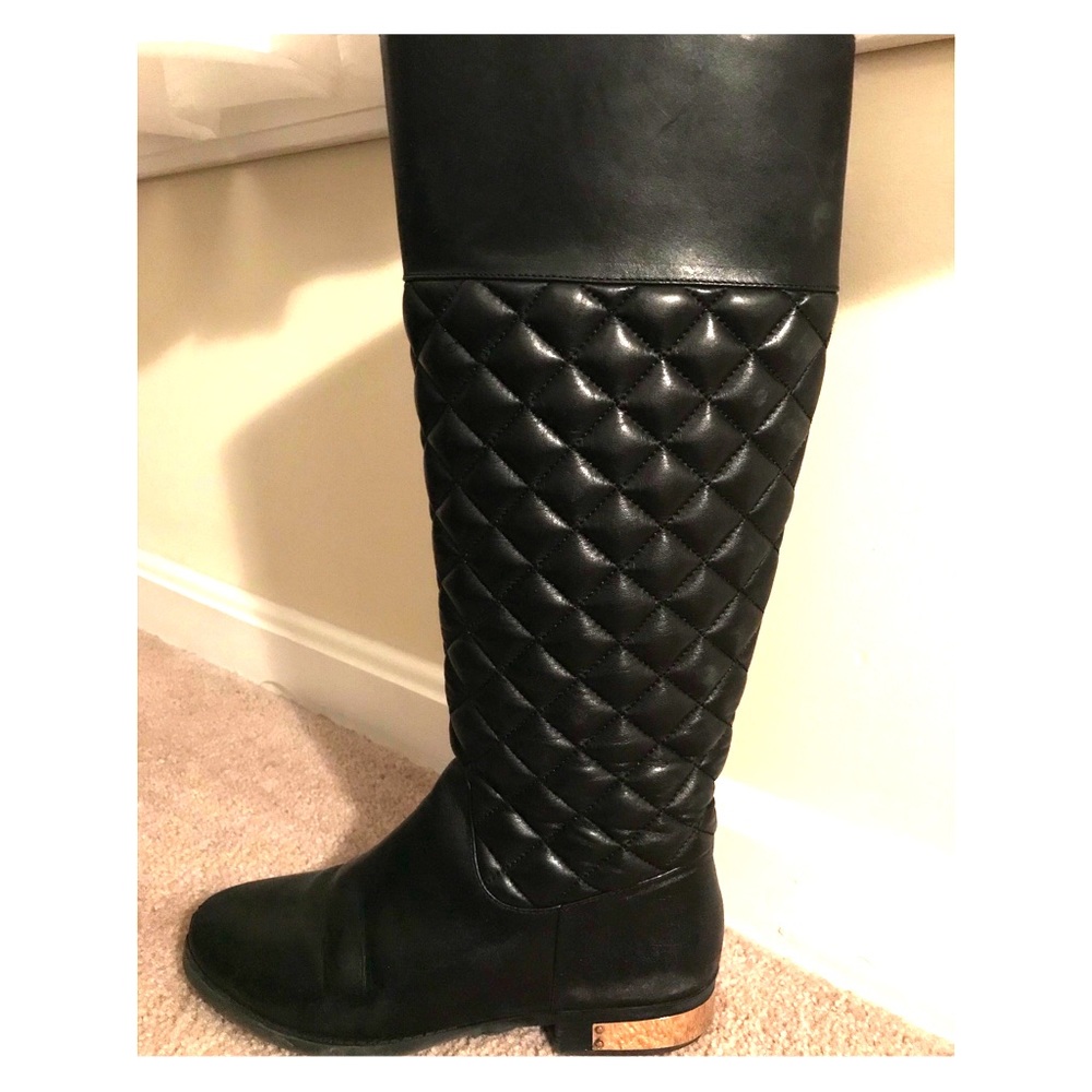 Black Quilted Vince Camuto Boots