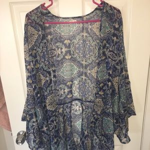Sheer Hollister Floral Cardigan