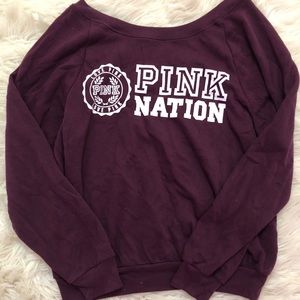 Maroon PINK slouchy pullover