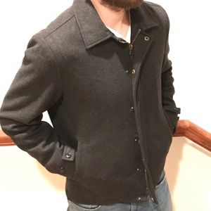 Men’s J.Crew outlet dark gray wool coat