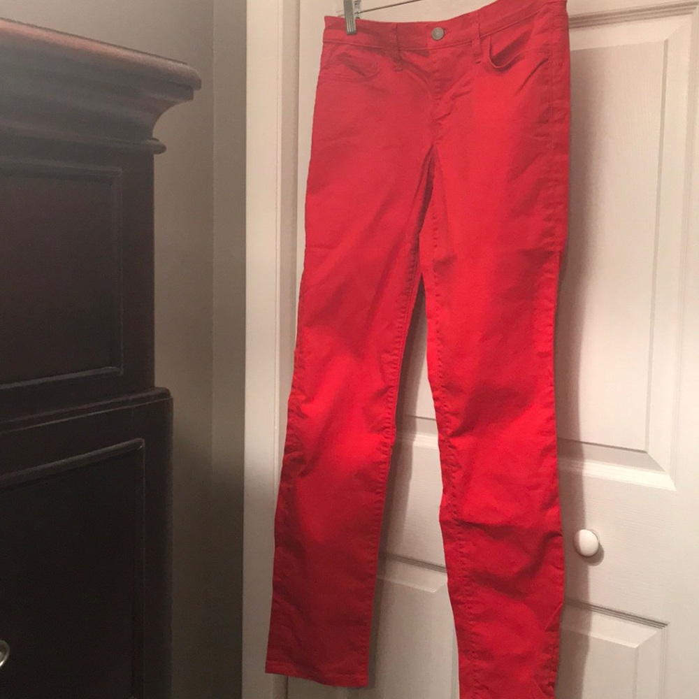 Ann Taylor LOFT Modern Skinny Red Pants Size 28/6