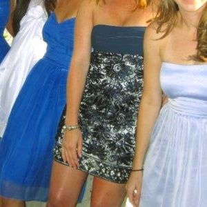 Sue Wong Strapless Cocktail Dress