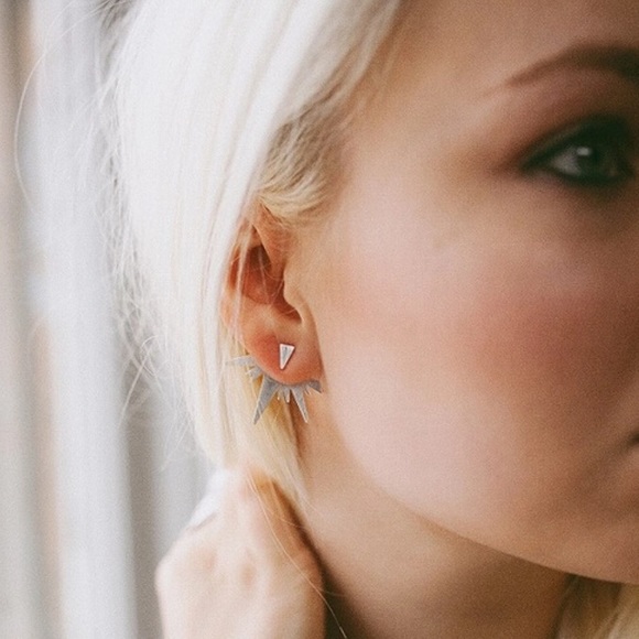 Spike Geometric Earrings - Picture 2 of 6