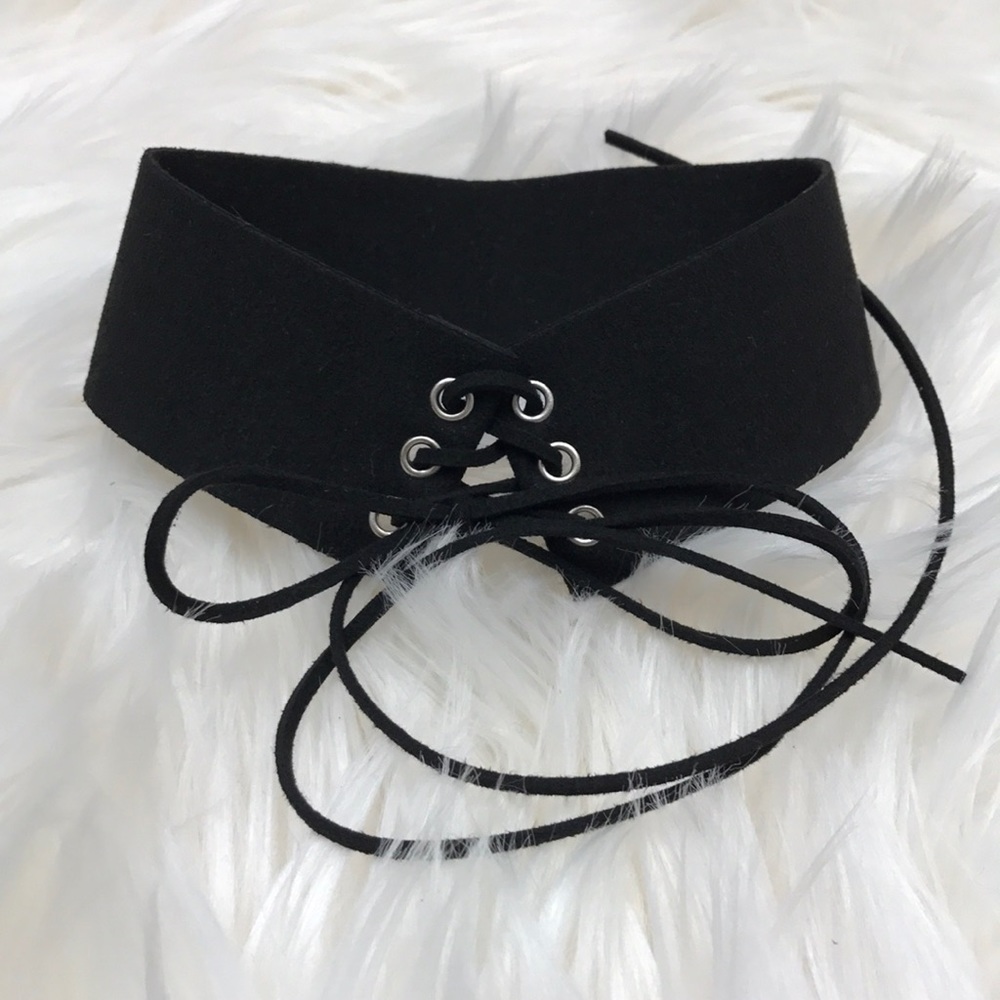 Black- Tan- Fawn Lace up Chocker's