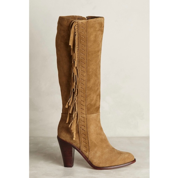 Fringe Leather Boots - Picture 2 of 2