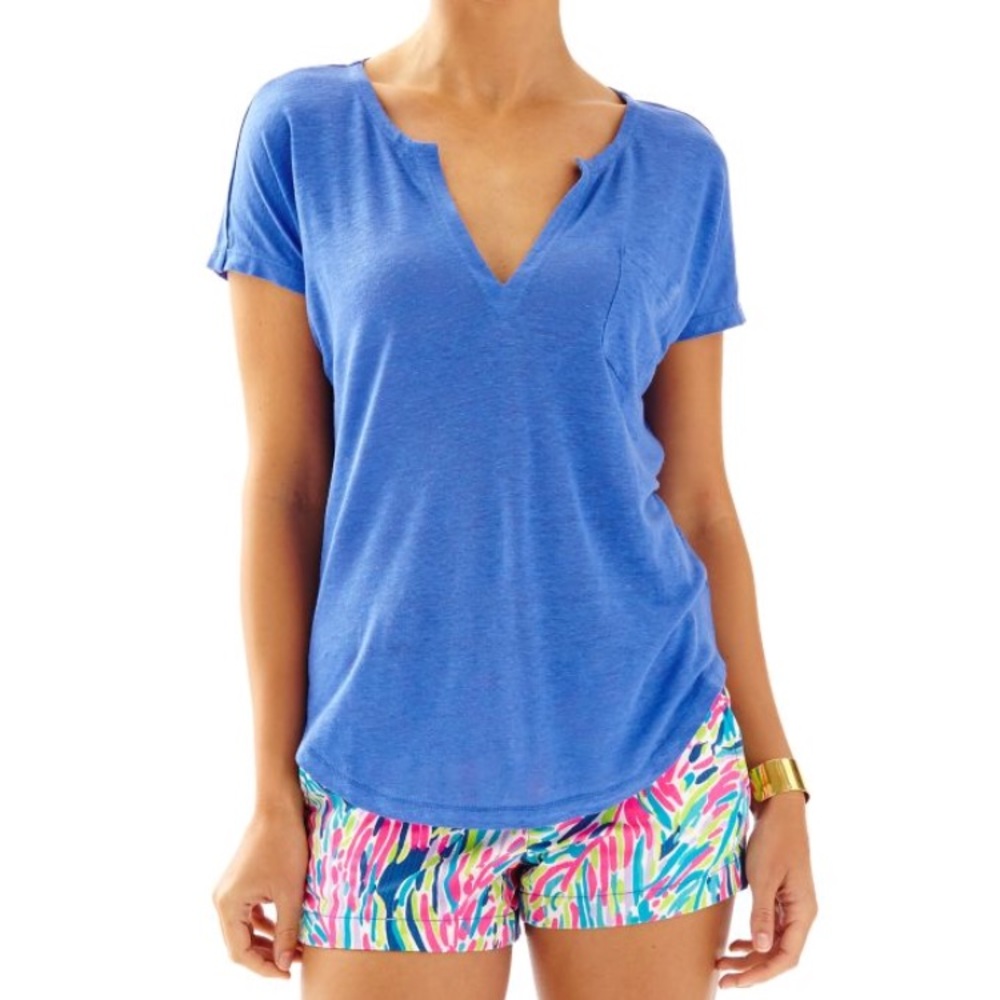 Lilly Pulitzer Duval Notch Linen Top