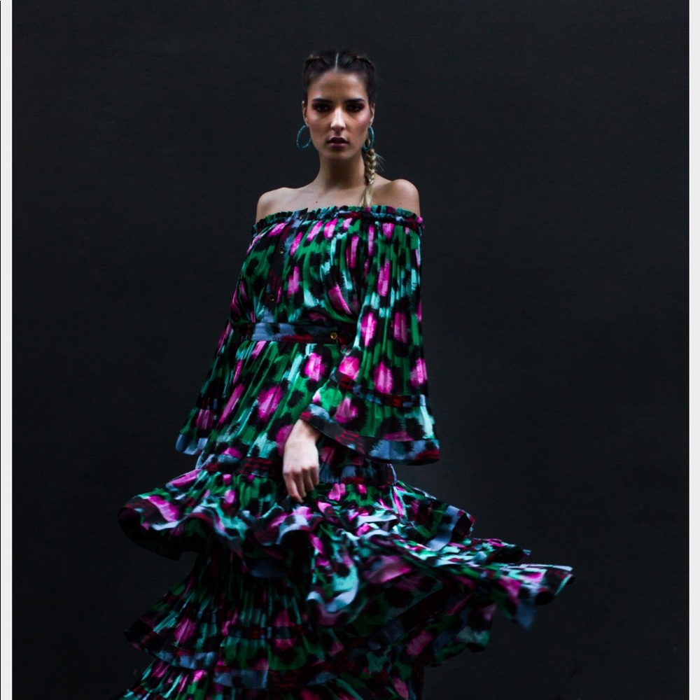 Kenzo x H&M Off Shoulder Patterned Blouse NWT