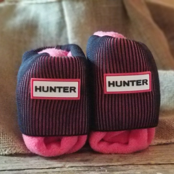 Hunter Accessories - HUNTER Tall Socks - Pink with Black Stripes