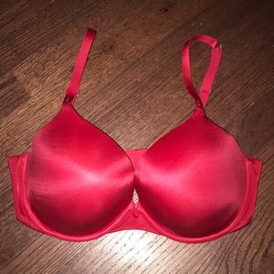 VS ruby red demi bra with light lift SZ 38D