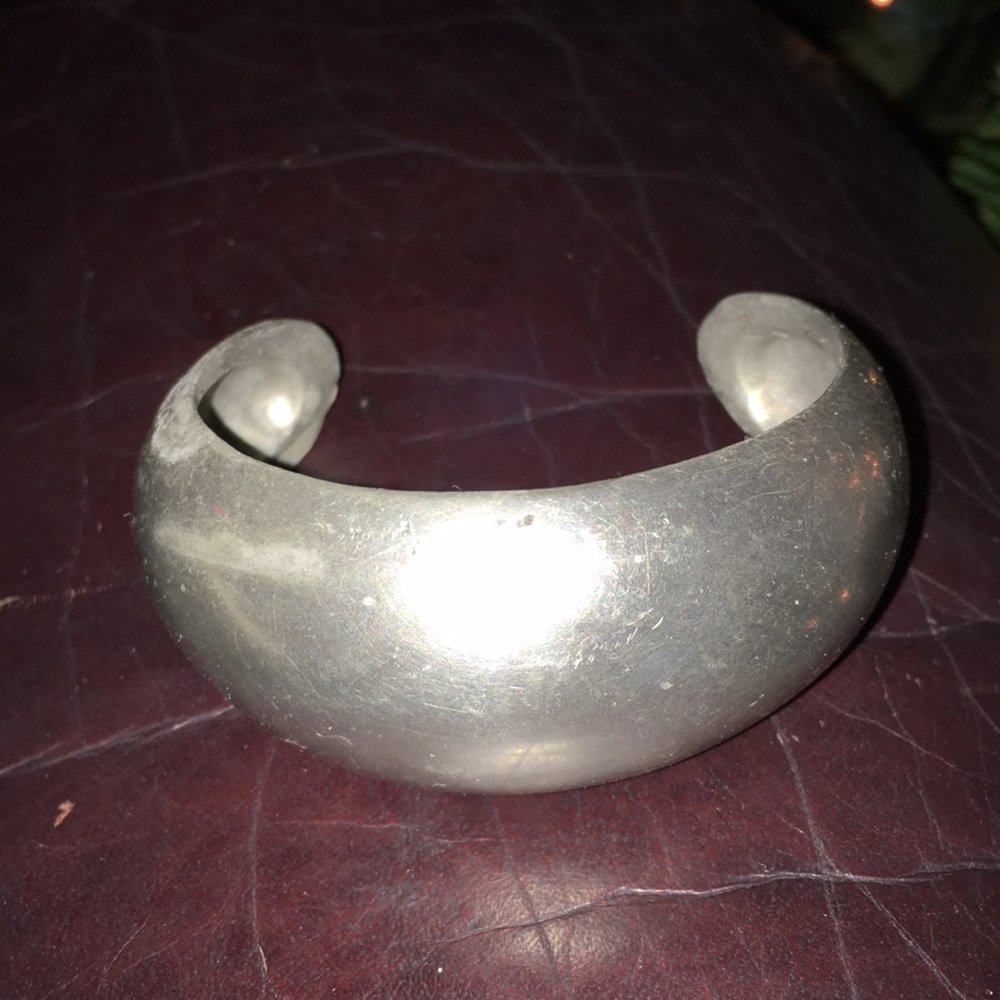 Pewter domed cuff bracelet