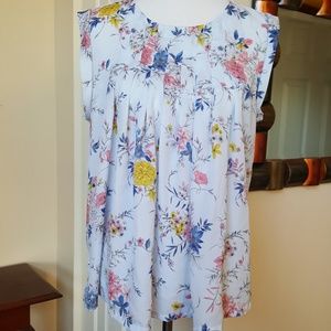 Merona floral sleeveless blouse
