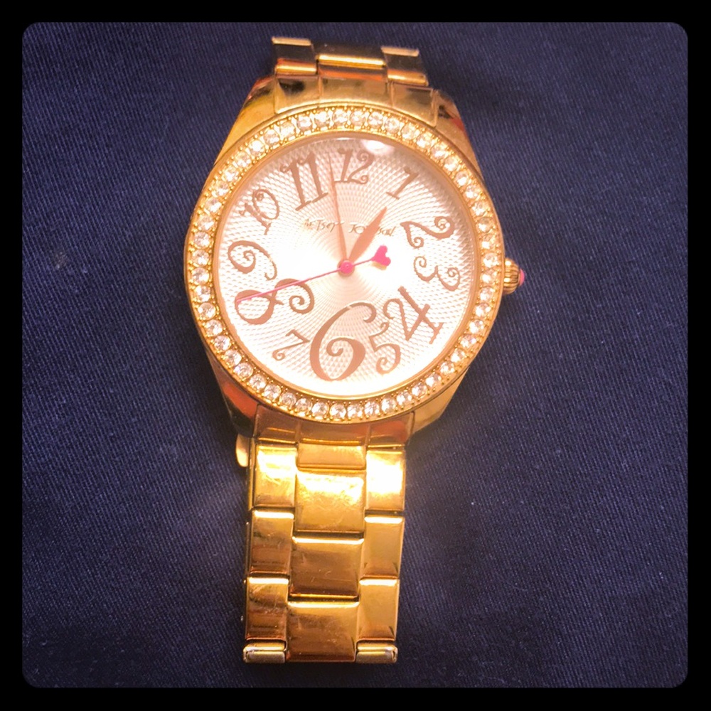 Gold Betsey Johnson Watch
