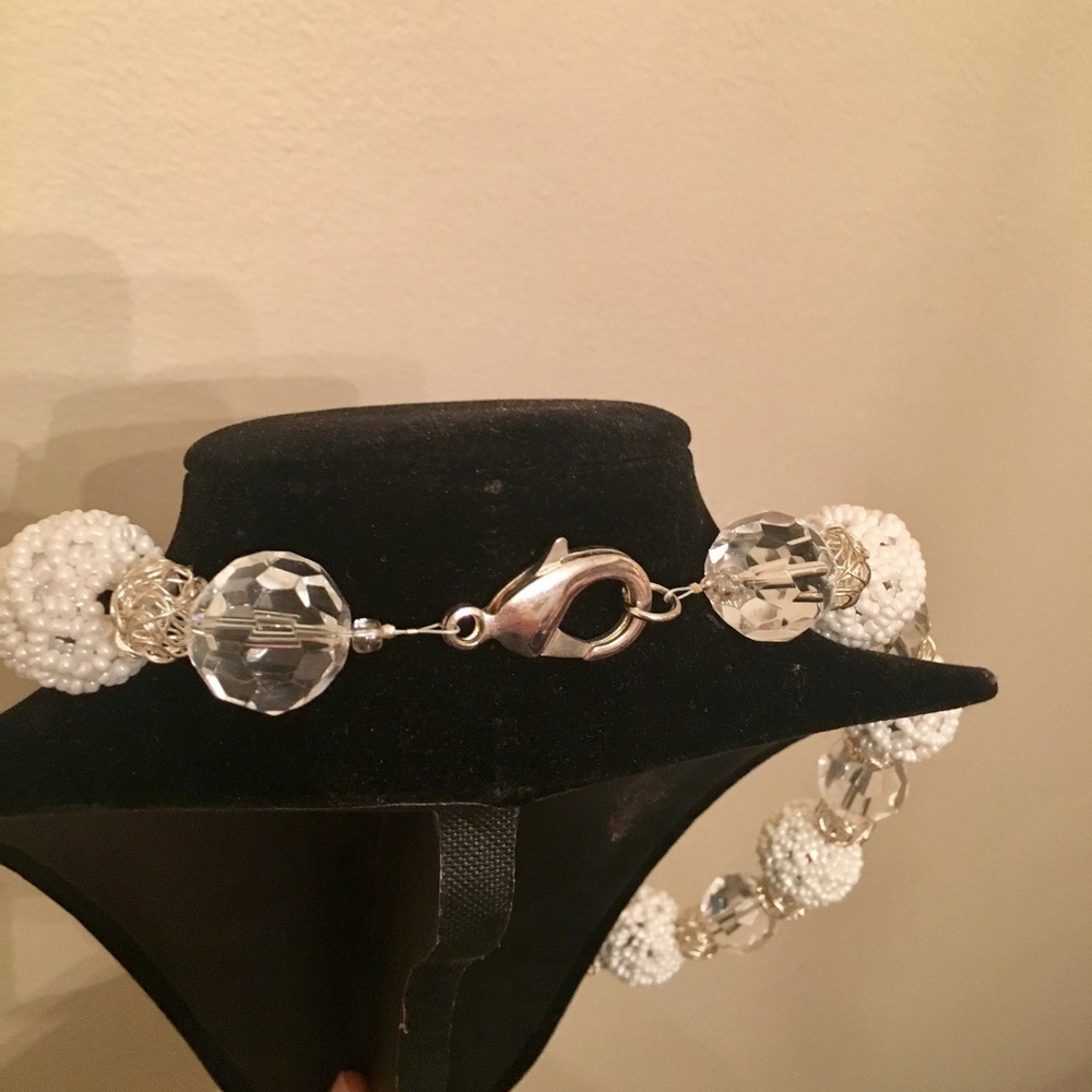 Handmade Beaded Formal Necklace - Picture 3 of 6