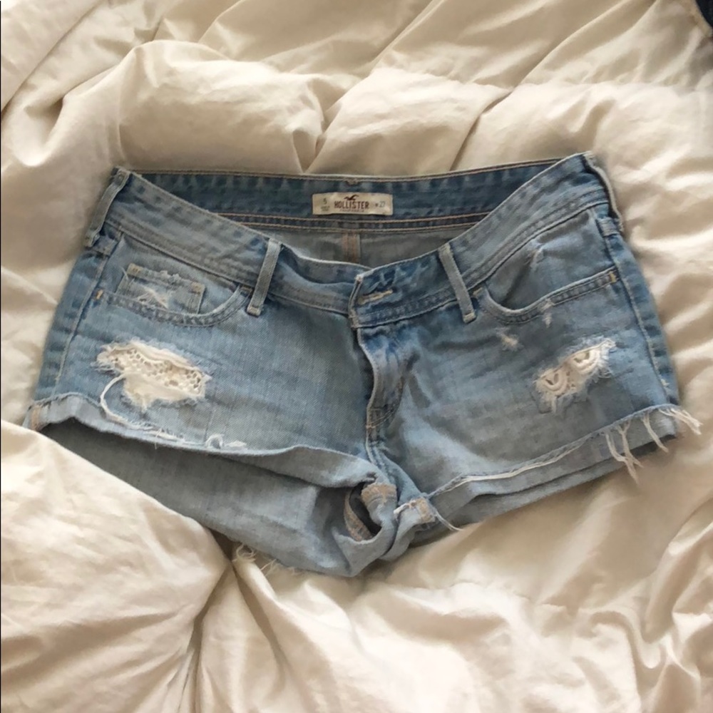 Hollister light denim shorts