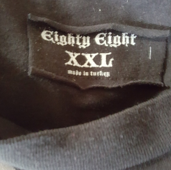 NWT Black Short Sleeve T-Shirt Eighty- Eight - Picture 3 of 3