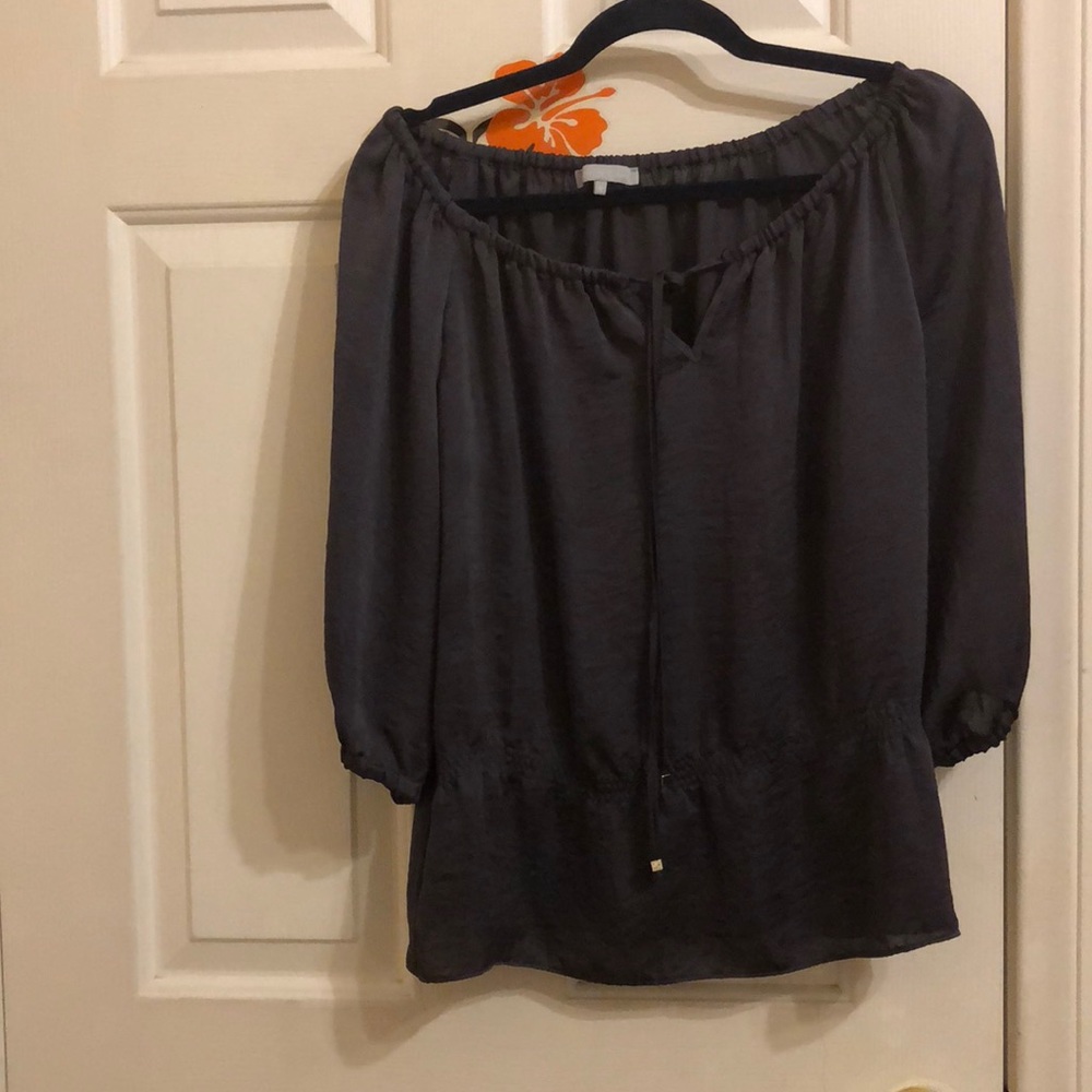 Grey Peasant Top