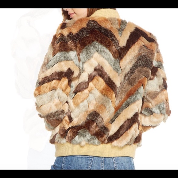 ONLY ONE LEFT Faux Fur Calico Jacket -chaserbrand - Picture 2 of 4