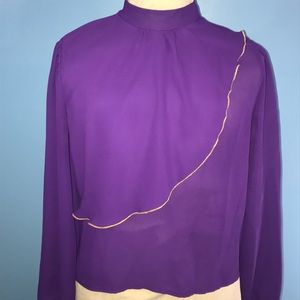 Marianne Vintage purple blouse- large