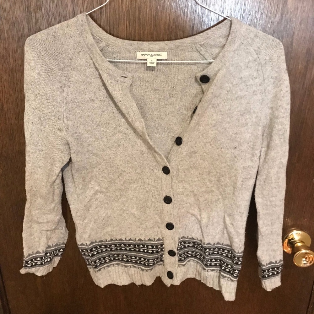 Banana Republic Fair Isle Winter Cardigan