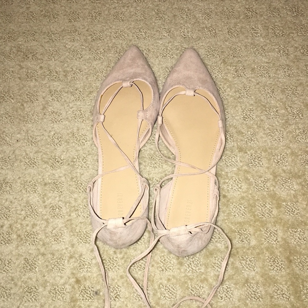 NEW tan forever 21 flats!!