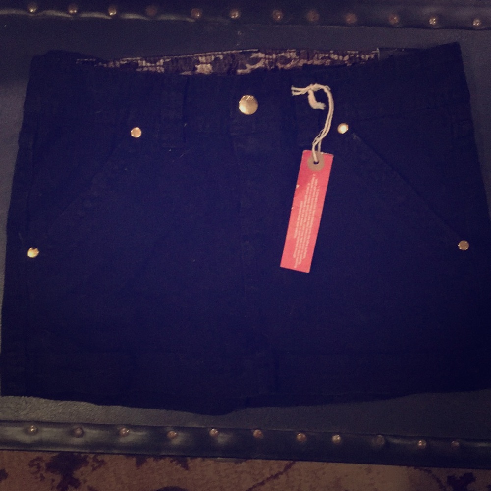 Black jean Express Mini Skirt size 0