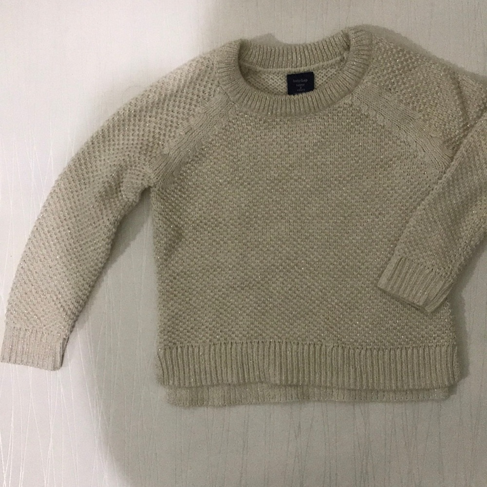 baby gap cable knit shimmer sweater • 3T