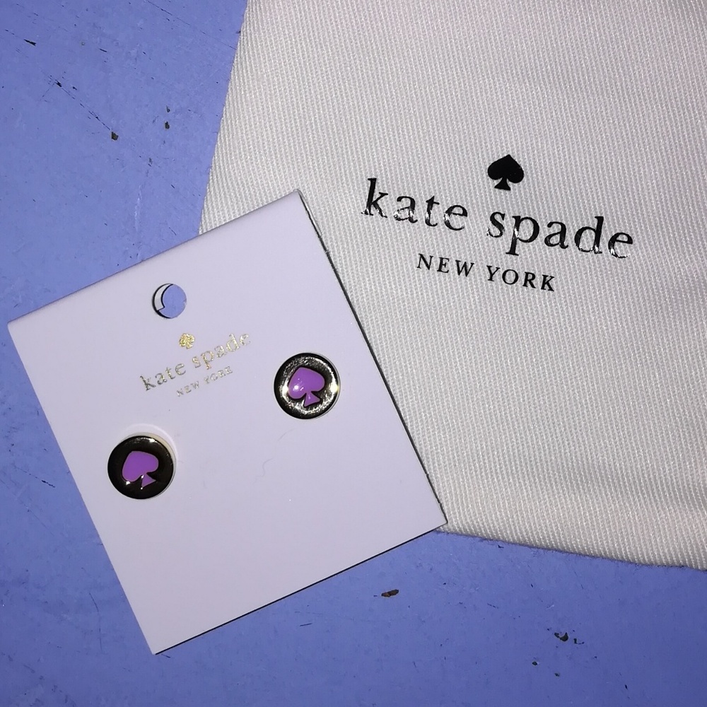 Kate Spade "Spot the Spade" Studs, Never Worn