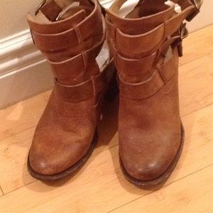 Freebird booties. Size 7 Tan handcrafted leather