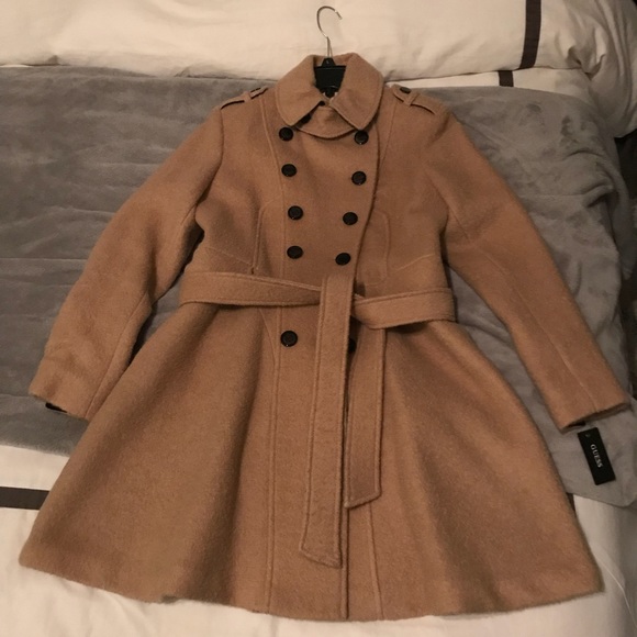 guess fit and flare coat