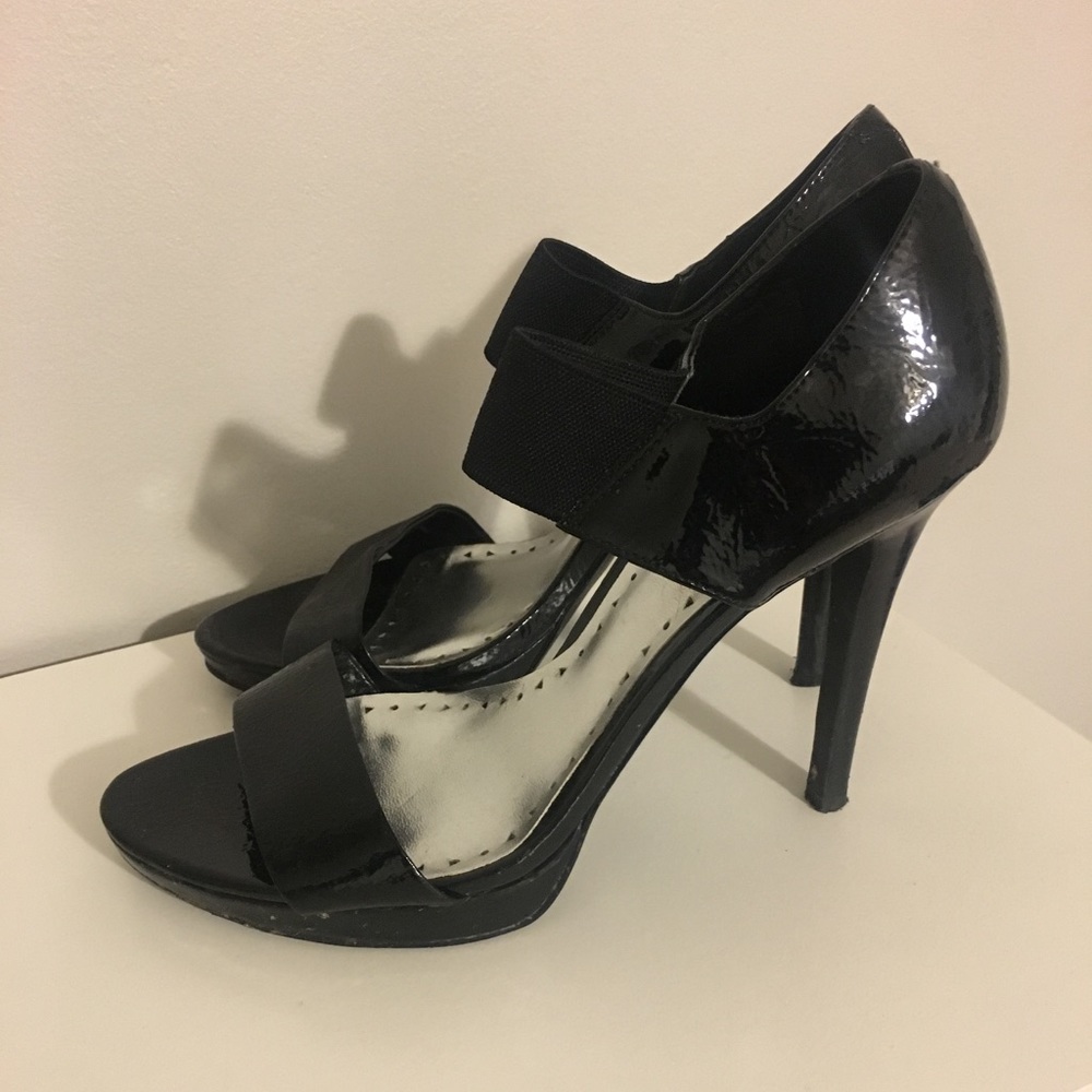 BCBG black patent stiletto heel
