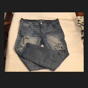 American eagle jeggings sz 18 short destroyed