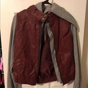 Maroon Leather Jacket