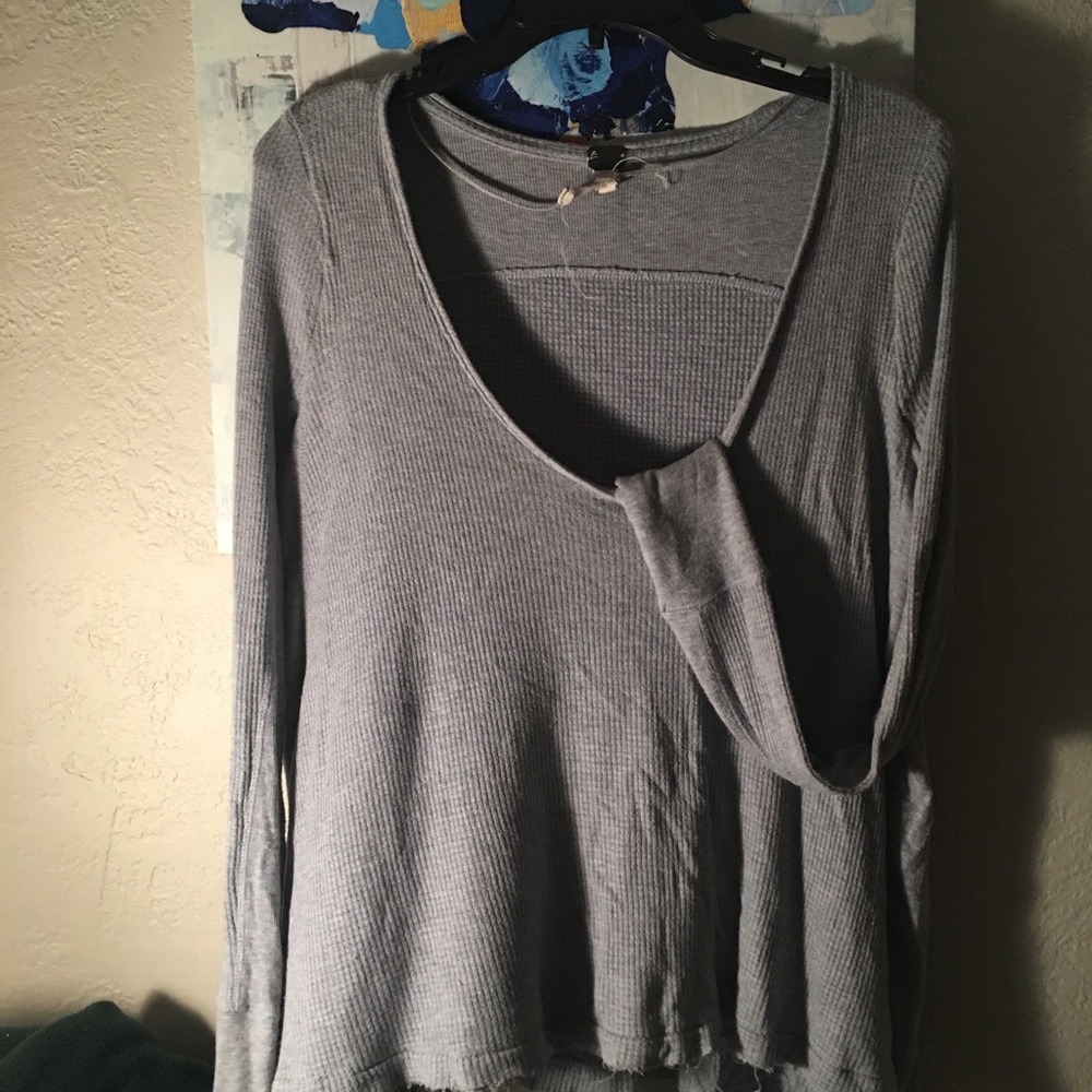 Free people waffle thermal shirt