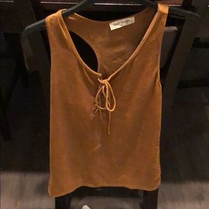 Suede brown tank