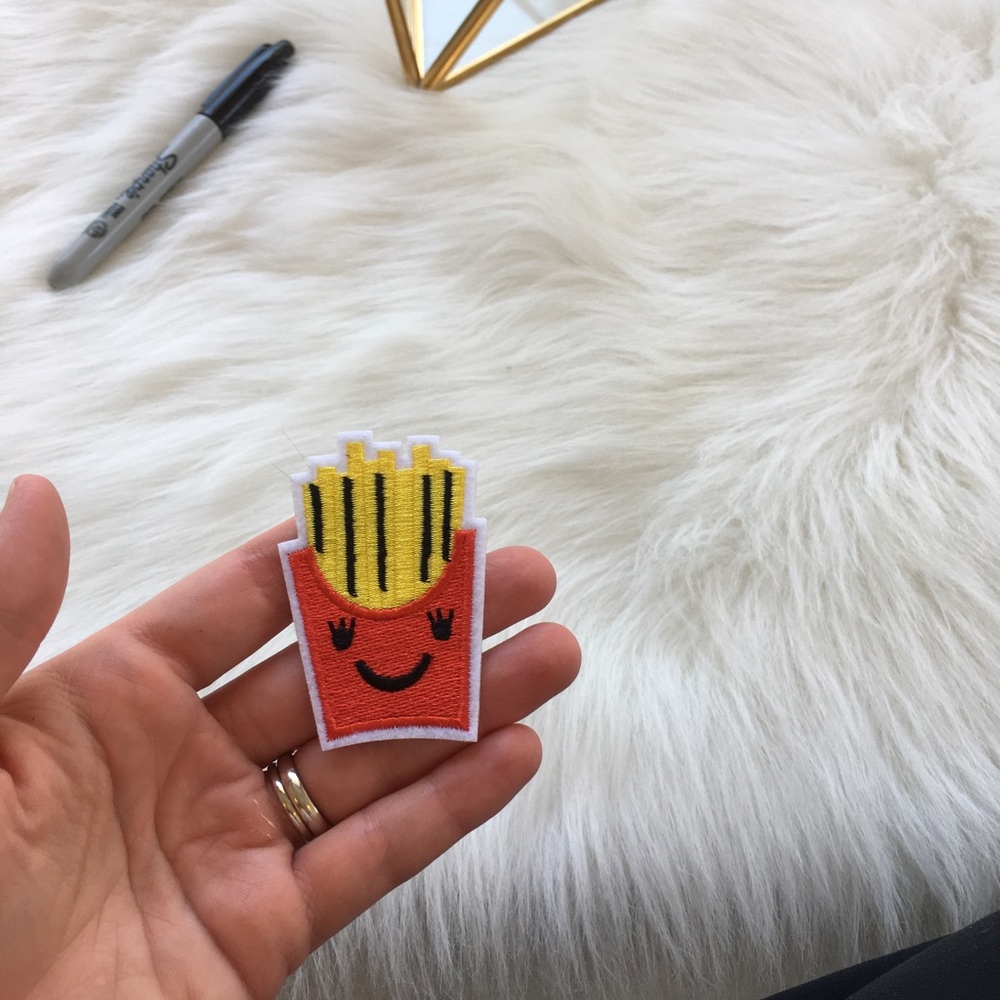 Iron on Patch French Fries Before Guys NWT - Picture 2 of 3