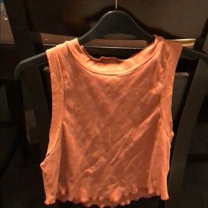 Orange crop top