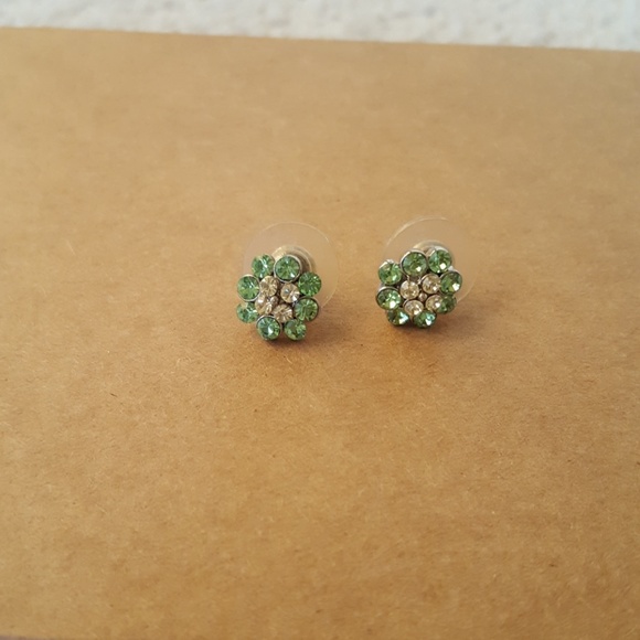 Jewelry - *Donated* Sparkly Green Stud Earrings