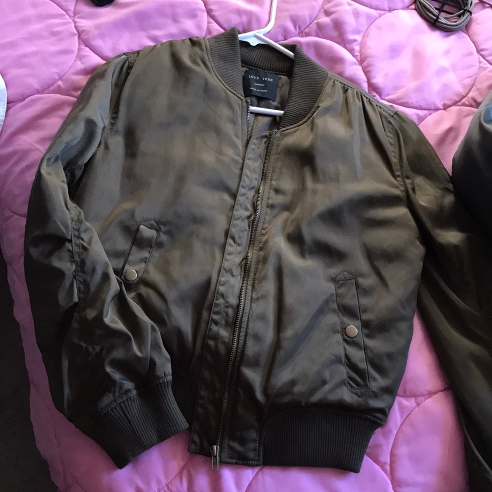 Green bomber jacket
