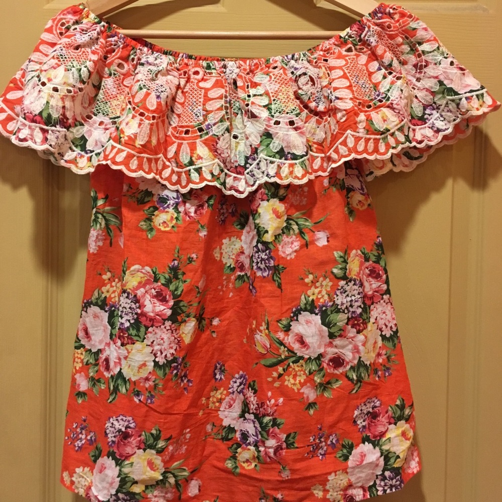 Off the shoulder floral top