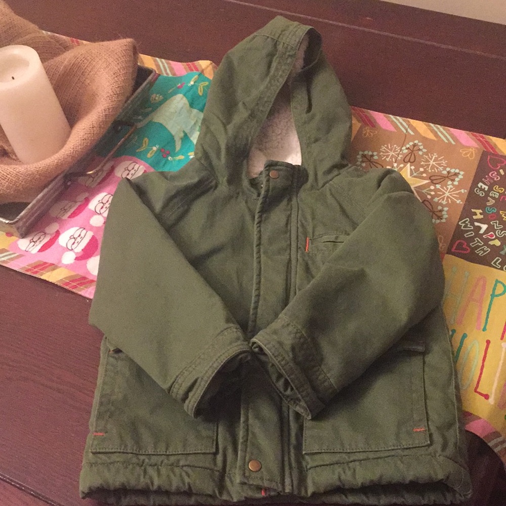 Army green toddler coat