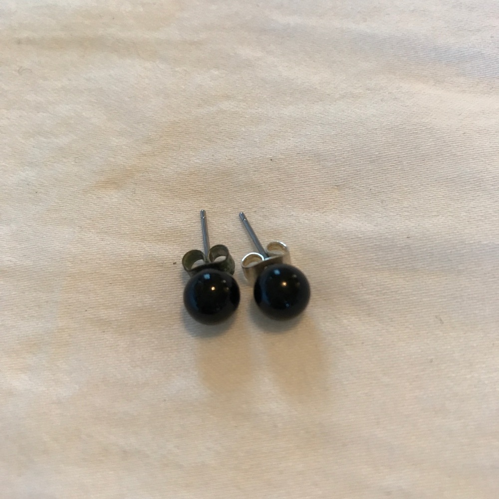 Black Stud Earrings