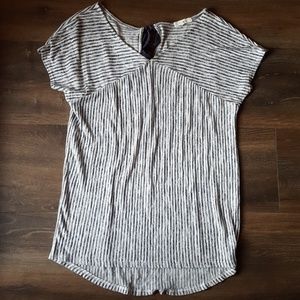 Pleione Navy and white stripe tee