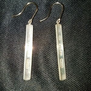 Tiffany & Co  1837 sterling silver bar earrings
