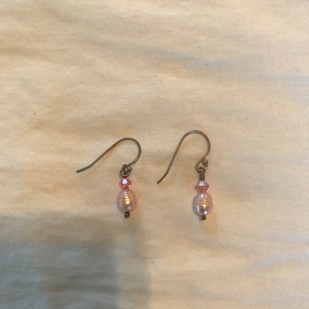 Pink Pear Earrings