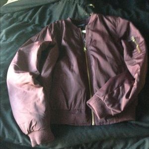 Burgundy Bomber Jacket
